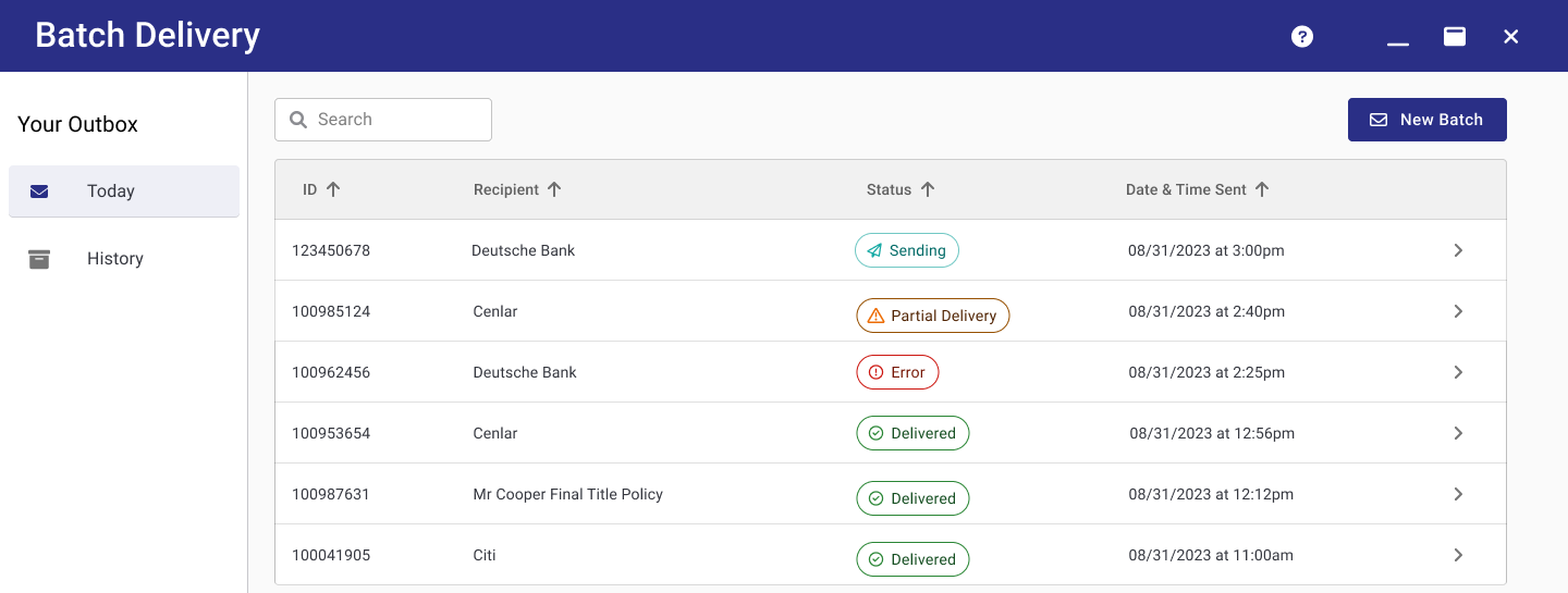 Loan batch delivery tool preview